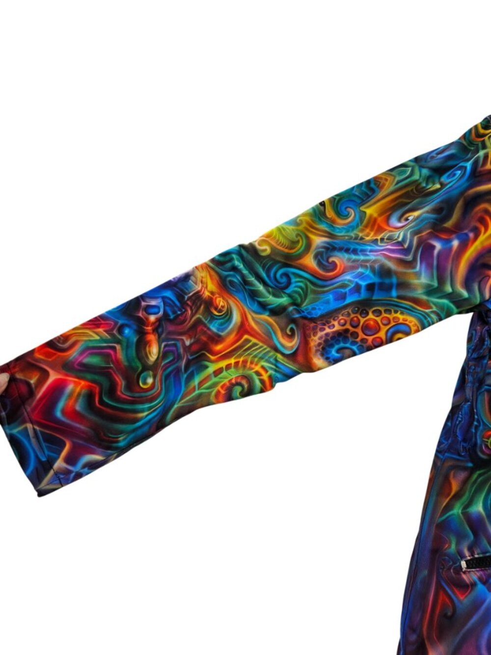 Space Tribe Sublime Hooded Jacket In Holographic Altar Men's Size M Full Zip - Picture 7 of 14